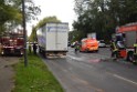 LKW blieb unter Bruecke haengen Koeln Ehrenfeld Innere Kanalstr Hornstr P433